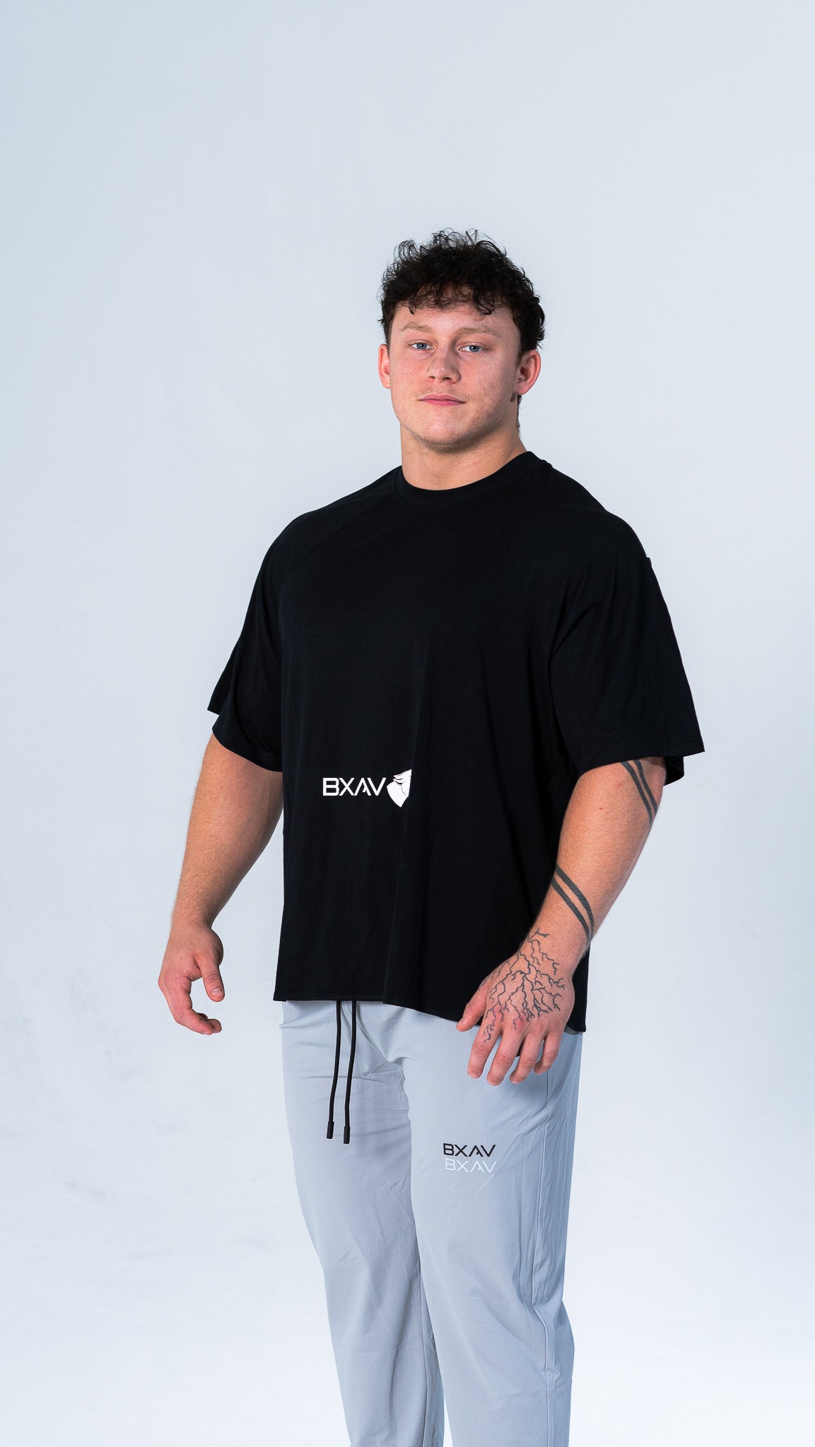 Big Logo Raglan Oversize T-shirt (Black) BA-627